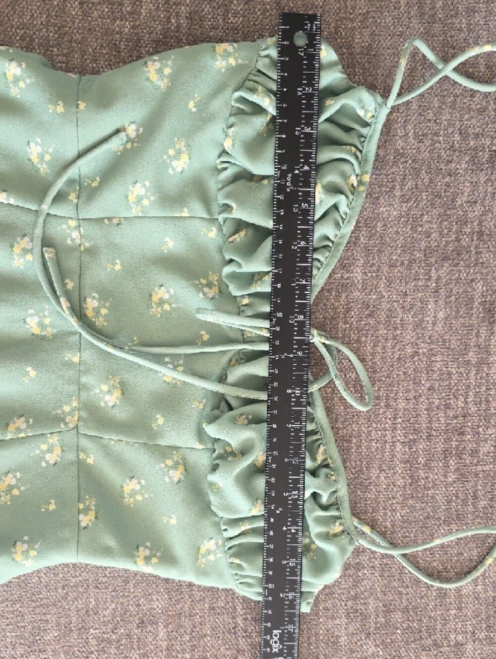 EUC House of CB Carina Olive Green Floral Midi Dress M - Picture 5 of 8